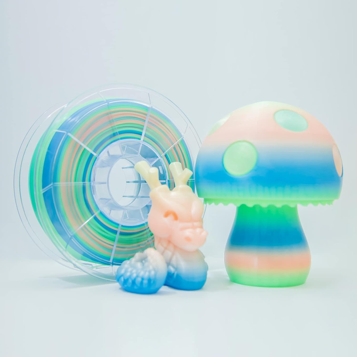 ZIRO Gradient Color Glow in Dark Rainbow PLA Filament - 1kg, 1.75mm, GID rainbow