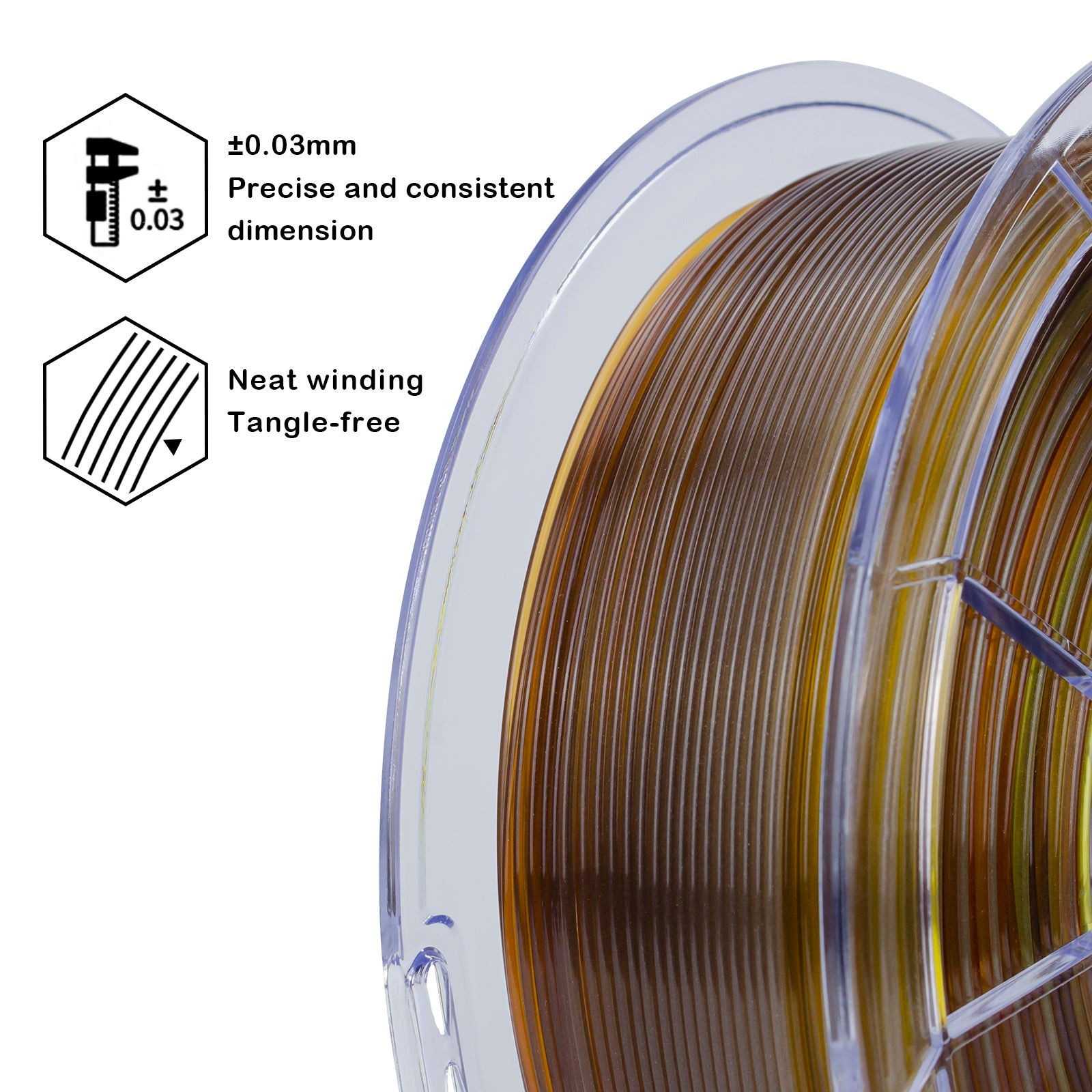 ZIRO Gradient Color Translucent PLA Filament - 1kg, 1.75mm, Season series