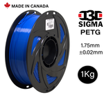 D3D Sigma PETG 1kg 1.75 mm Spooled Various Colors