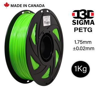 D3D Sigma PETG 1kg 1.75 mm Spooled Various Colors