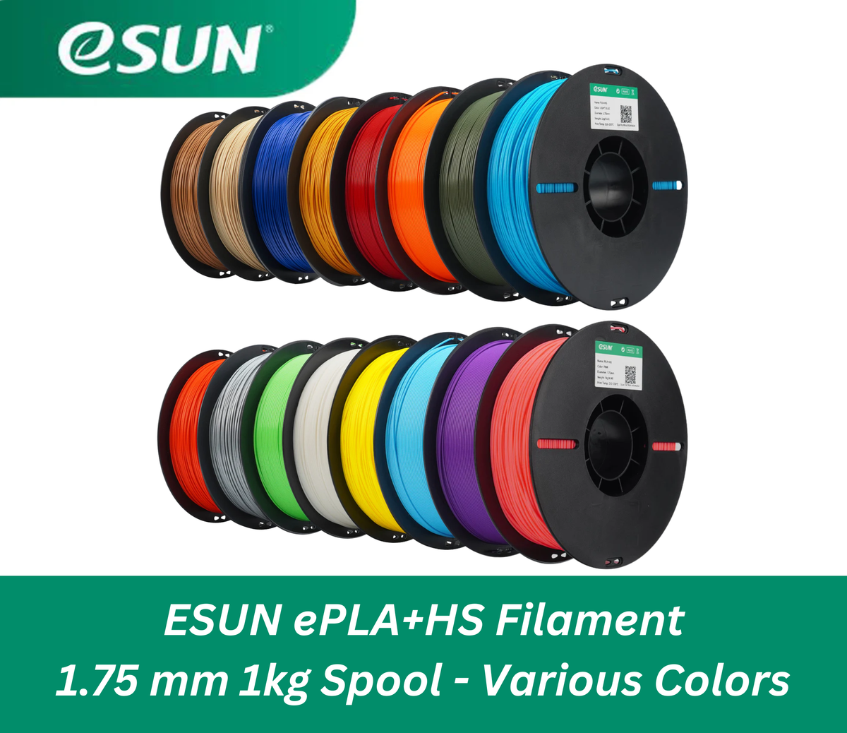 ESUN ePLA+HS Filament 1.75mm 1kg - Various Colours