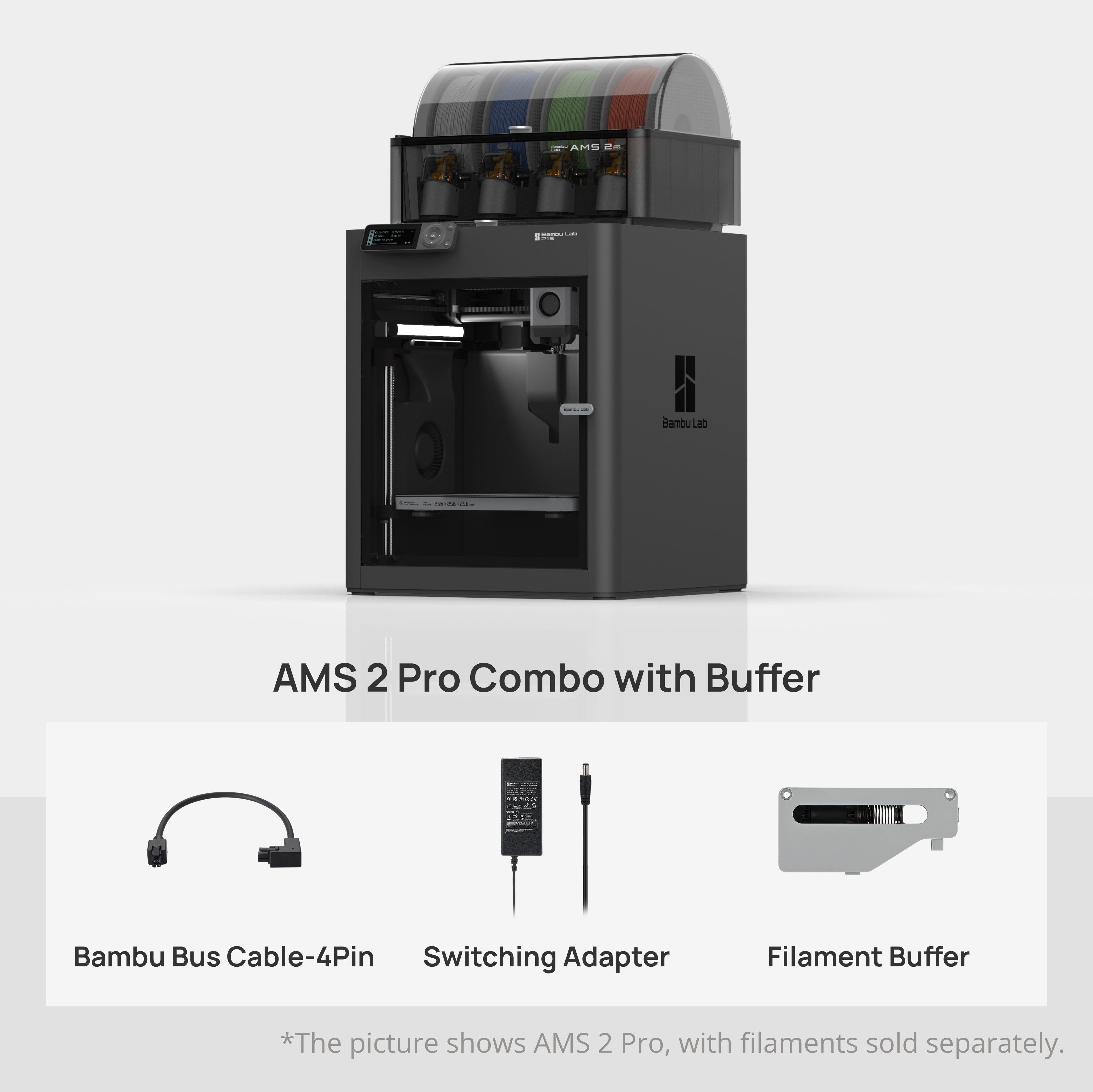 Bambu Lab P1S (AMS 2 Pro Combo with Buffer) 3D Printer