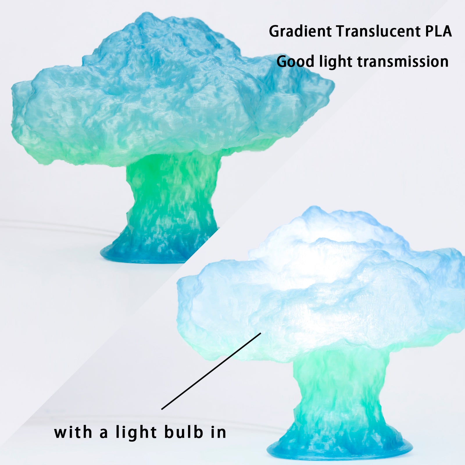 ZIRO Gradient Color Translucent PLA Filament - 1kg, 1.75mm, Season series