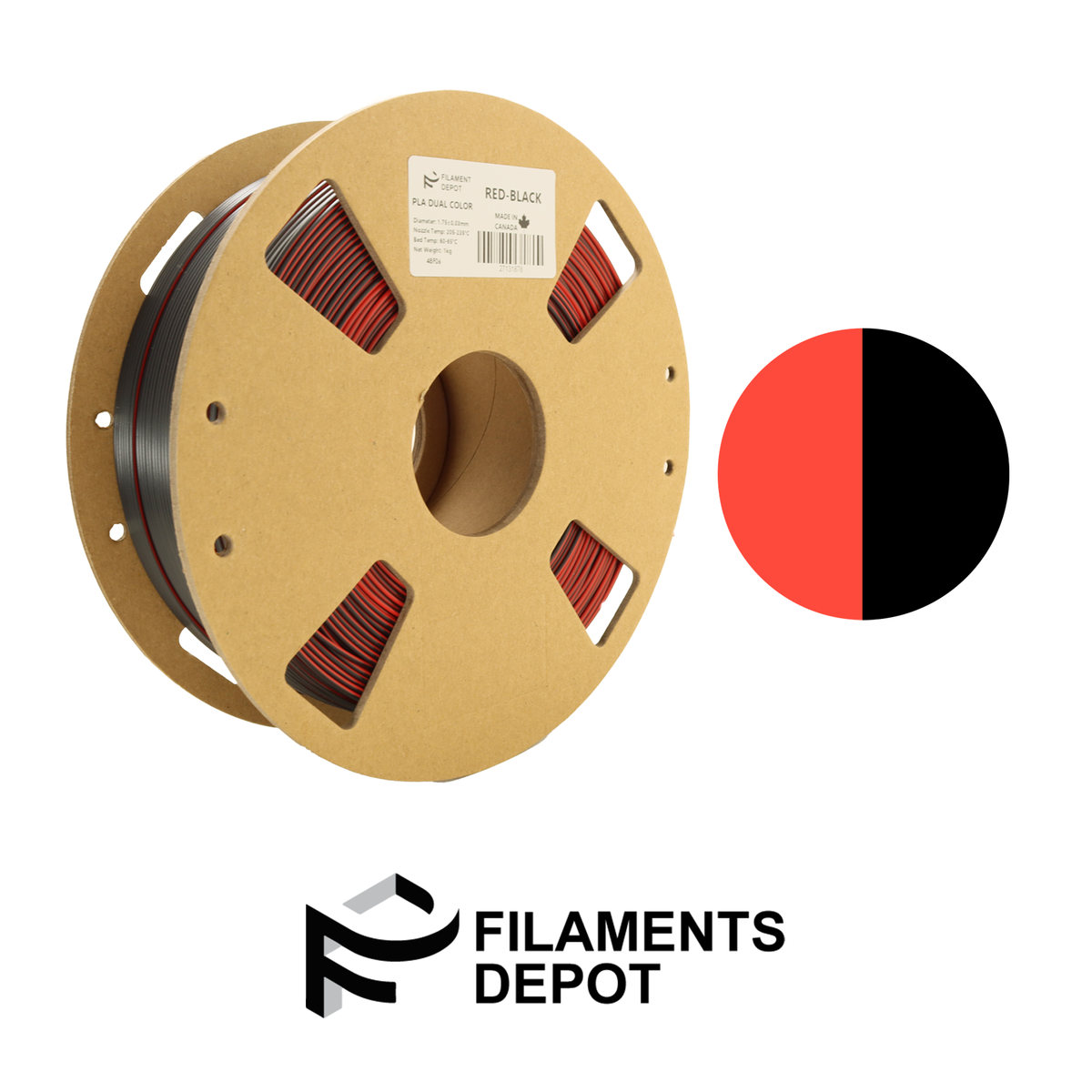 Filaments Depot PLA Dual Color- 1.75mm 1kg